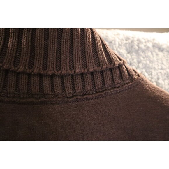 American Eagle Vintage Fit Mens Ribbed Shawl Collar Pullover Sweater Brown Size - Picture 10 of 10
